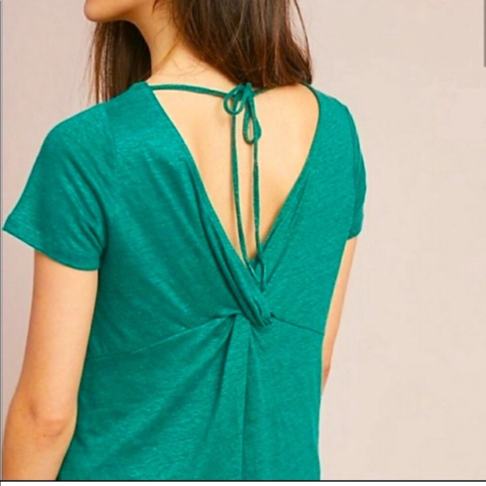 NWT Anthropologie Maeve Tie Back Drape Front Top - Size XS